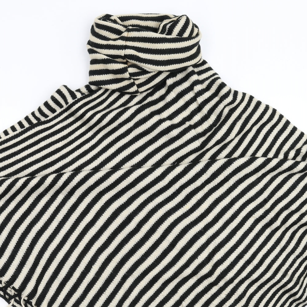 W Collection Womens Multicoloured Striped Knit  Poncho One Size