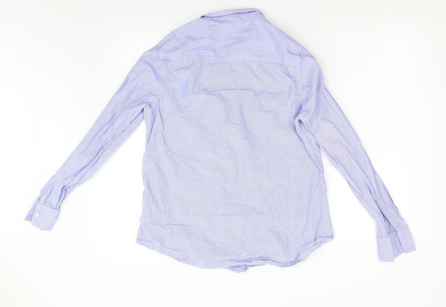 Gap Womens Blue Striped  Basic Button-Up Size M  - Boyfriend Fit