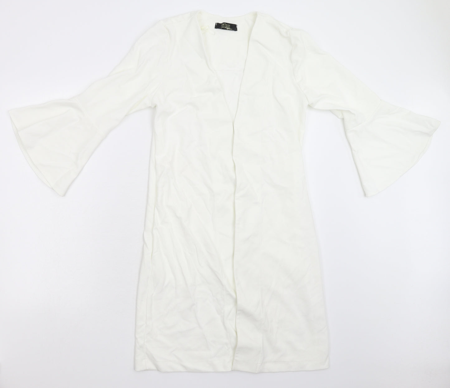 Just Be You Womens Ivory   Overcoat Coat Size S