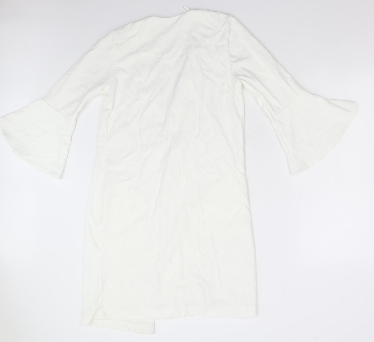 Just Be You Womens Ivory   Overcoat Coat Size S