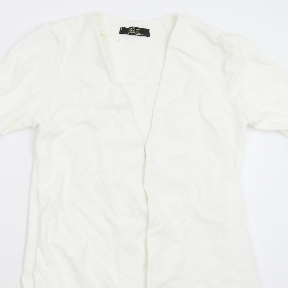 Just Be You Womens Ivory   Overcoat Coat Size S