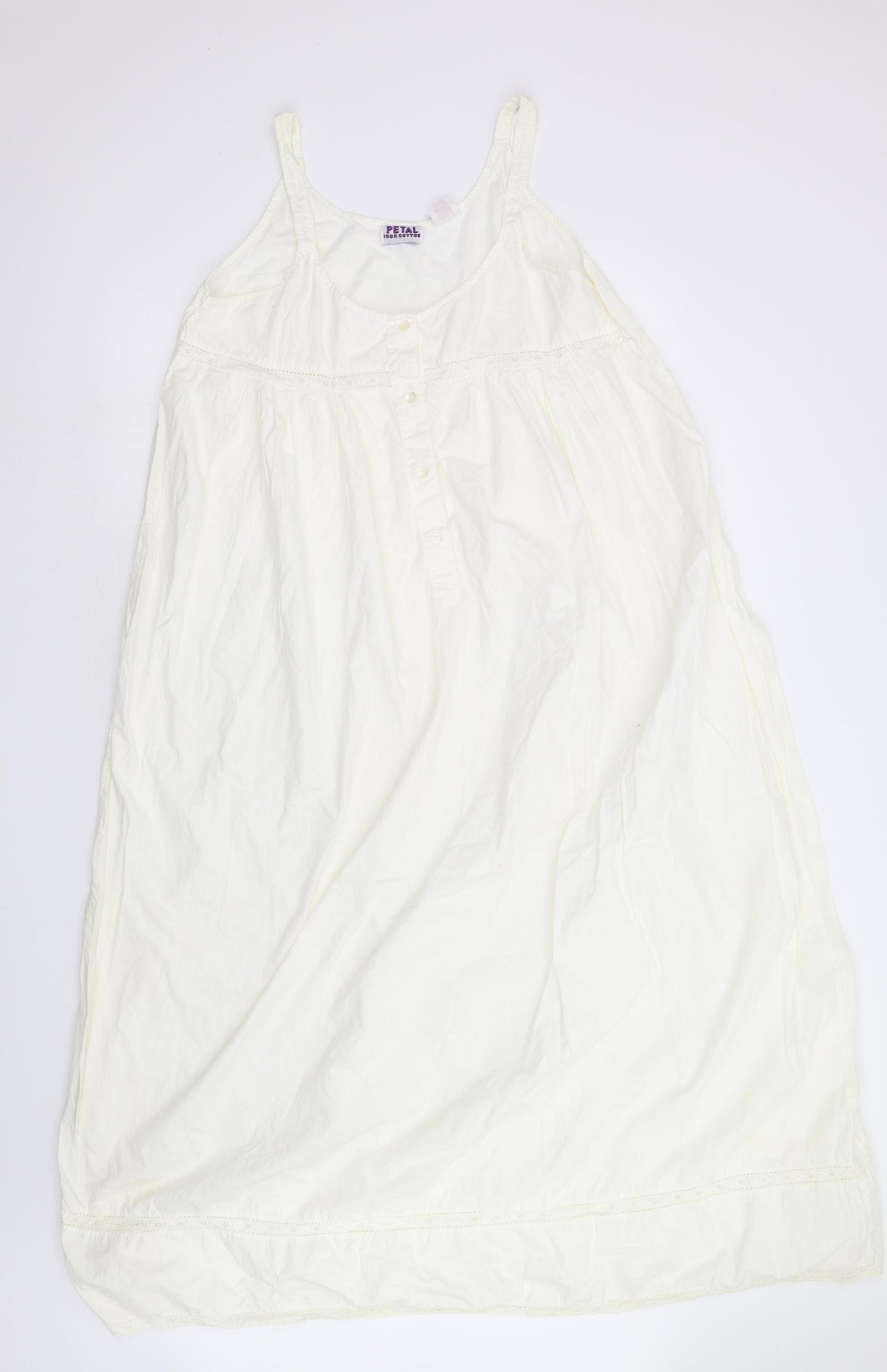 Petal Womens Ivory    Nightshirt Size M