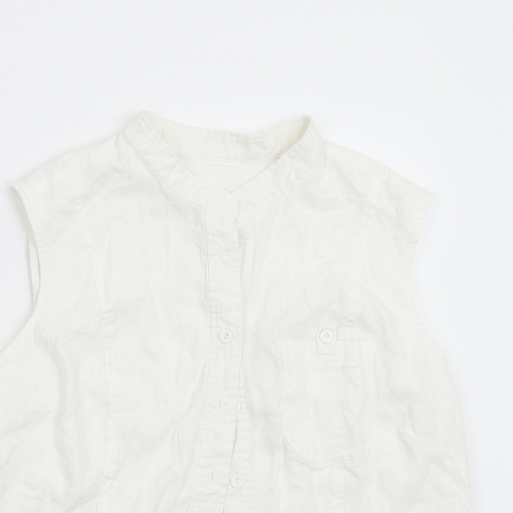 Papaya Womens Ivory   Basic Button-Up Size 16