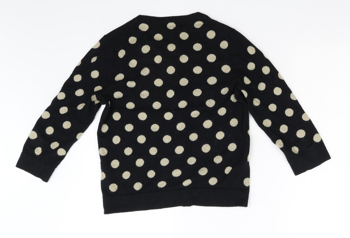 Hobbs Womens Black Polka Dot Knit Cardigan Jumper Size 10