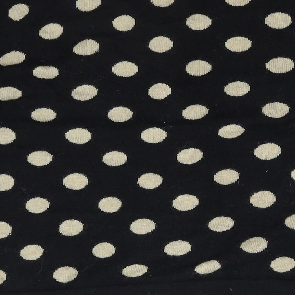 Hobbs Womens Black Polka Dot Knit Cardigan Jumper Size 10