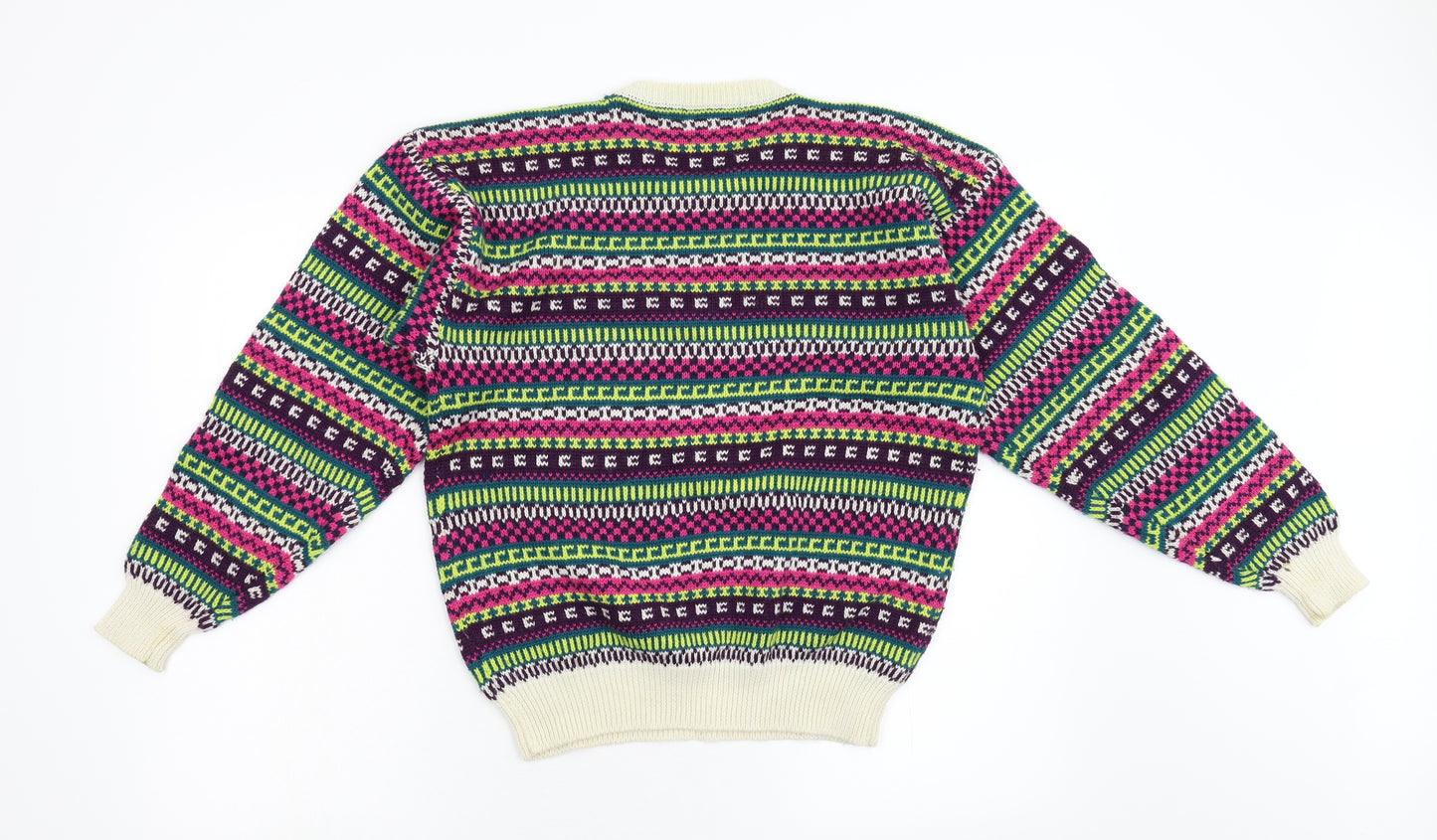 Revival Boys Multicoloured Geometric Knit Pullover Jumper Size 16 Years