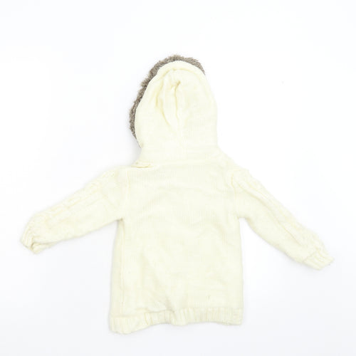 Young Dimension Baby Ivory  Knit Overcoat Coat Size 18-24 Months