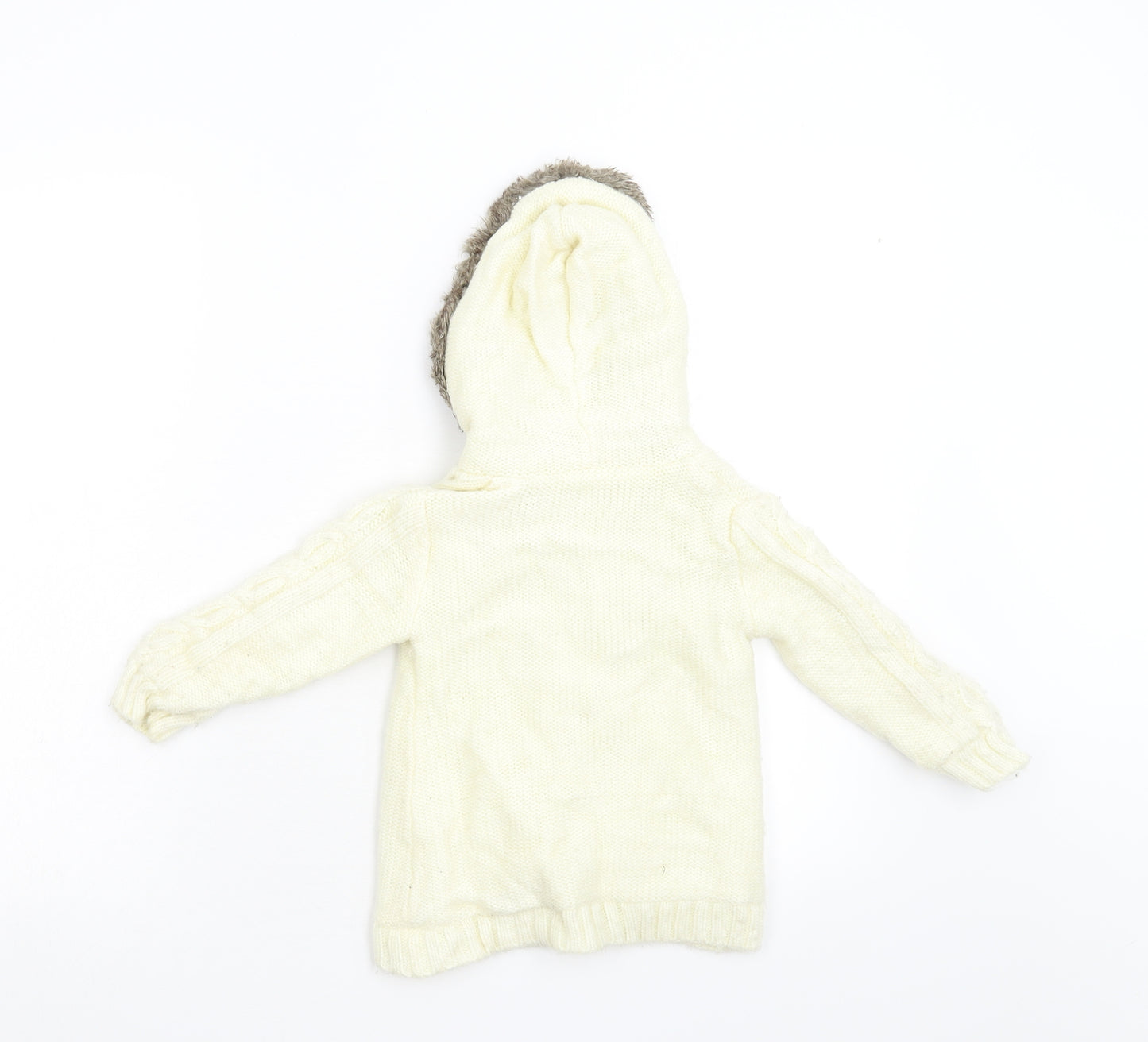 Young Dimension Baby Ivory  Knit Overcoat Coat Size 18-24 Months
