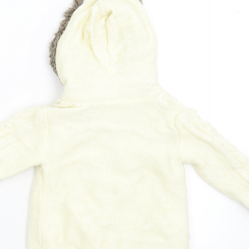 Young Dimension Baby Ivory  Knit Overcoat Coat Size 18-24 Months
