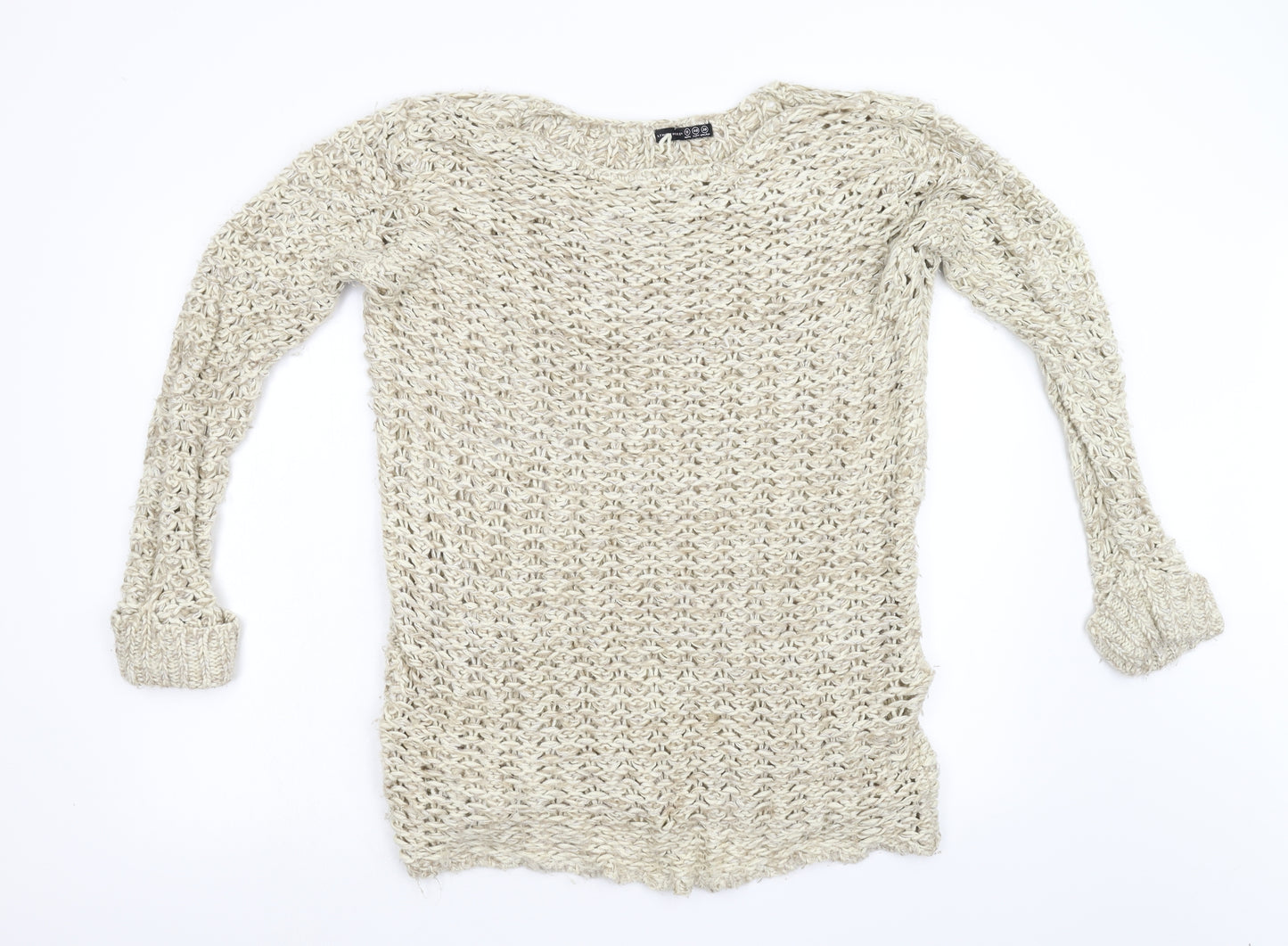 Primark Womens Beige  Knit Pullover Jumper Size 12