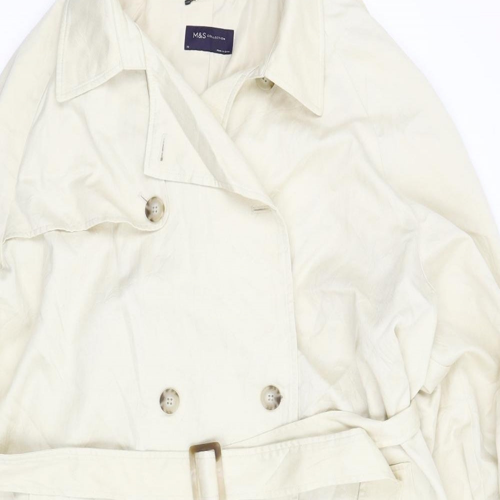 M&S Womens Beige   Trench Coat Coat Size 22