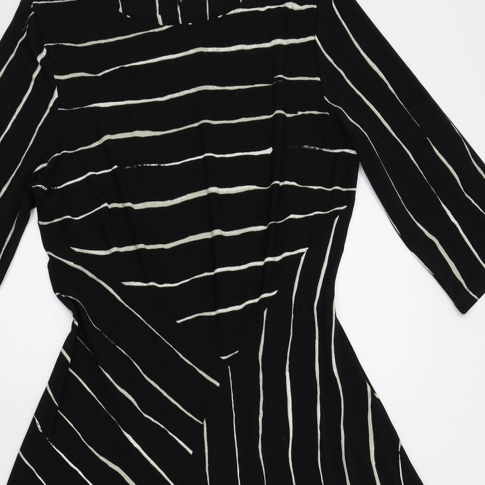 NEXT Womens Black Striped  Shift  Size 12