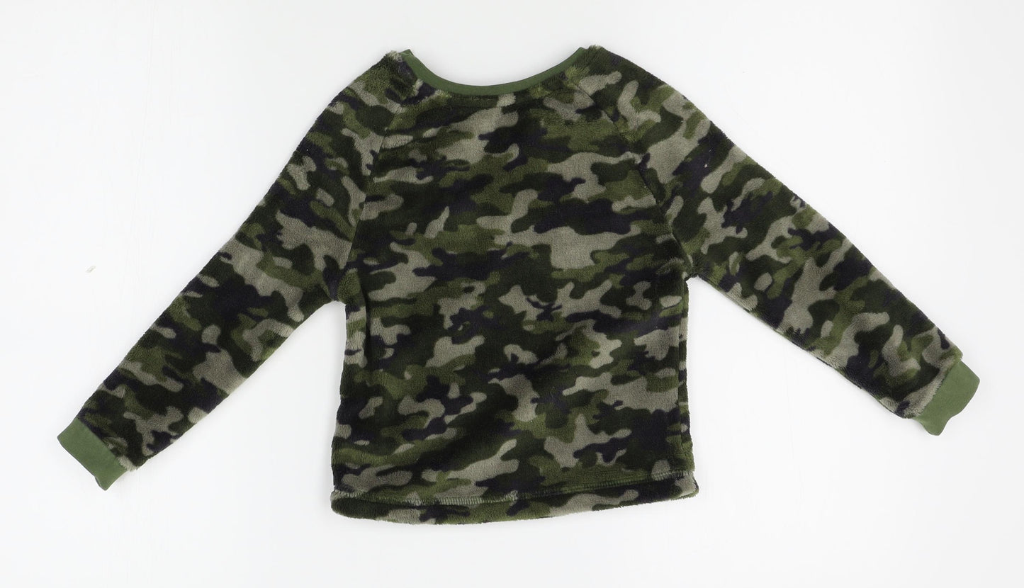George Boys Green Camouflage   Pyjama Top Size 4-5 Years