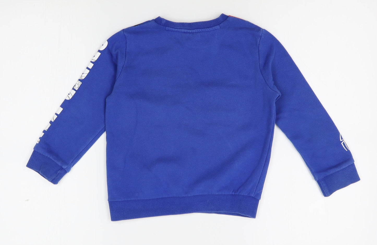 Tesco Boys Blue   Pullover Jumper Size 4-5 Years  - marvel, spiderman