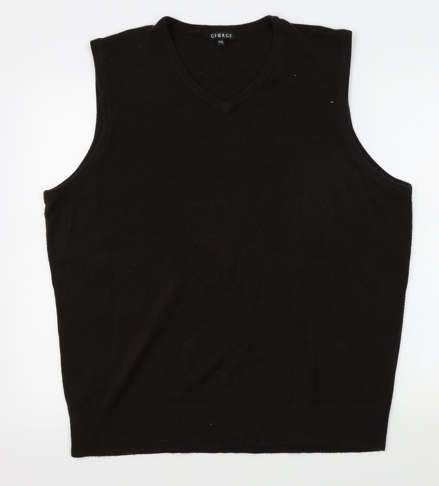 George Mens Brown   Vest Jumper Size 2XL