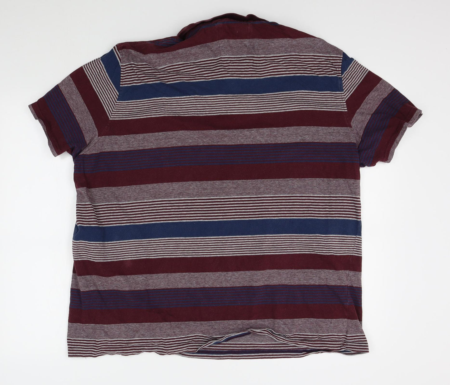 George Mens Red Striped   Polo Size 3XL