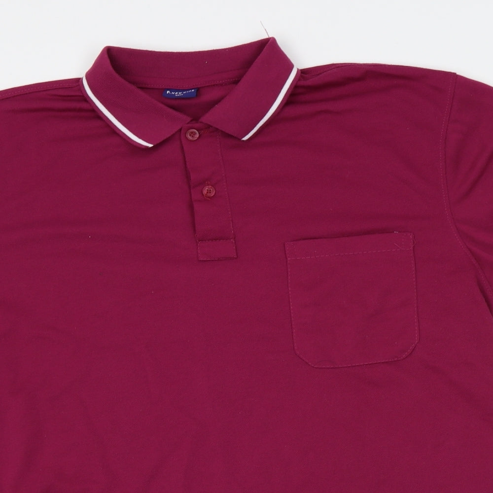 New wise Mens Pink    Polo Size 3XL