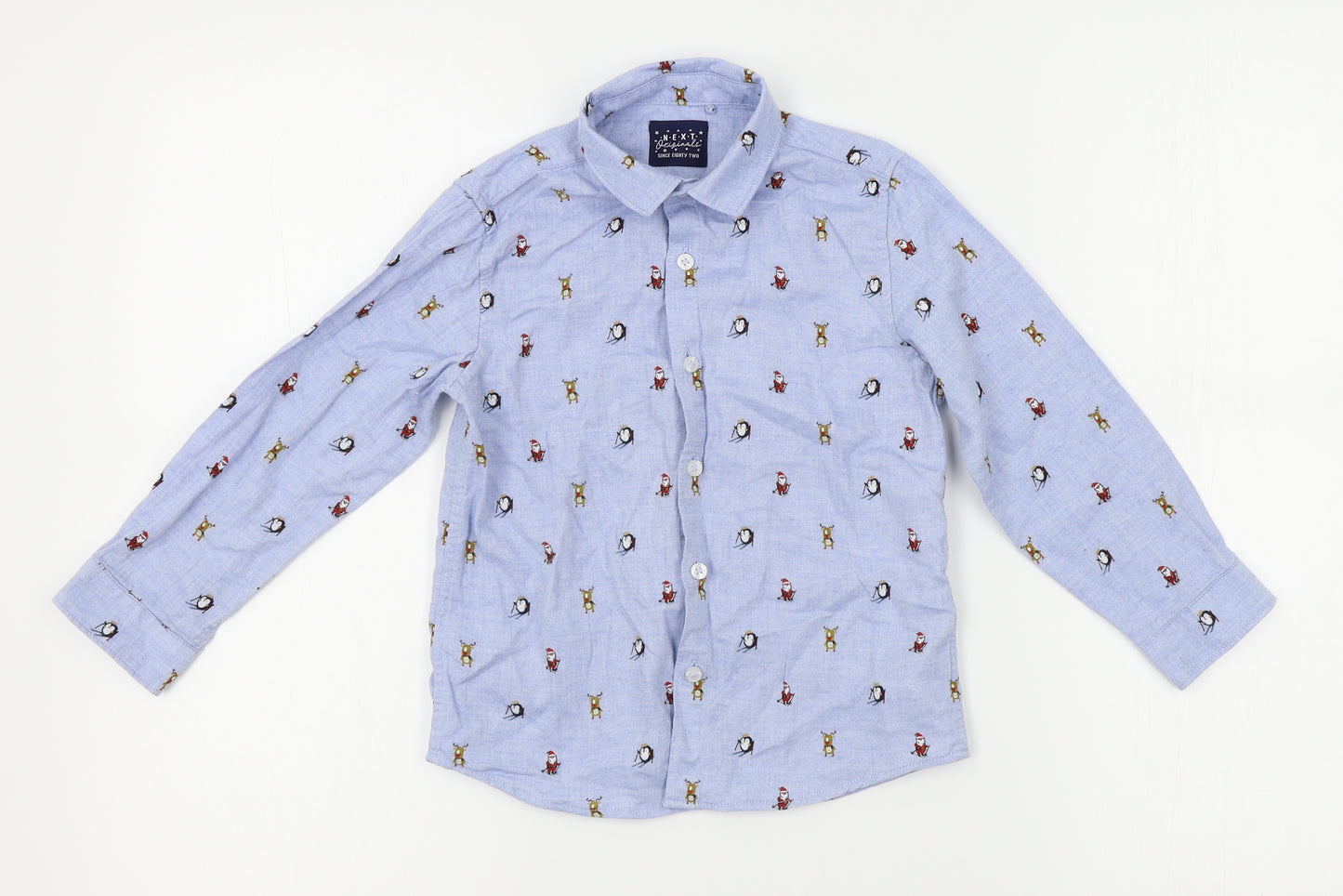 NEXT Boys Blue   Basic Button-Up Size 4-5 Years