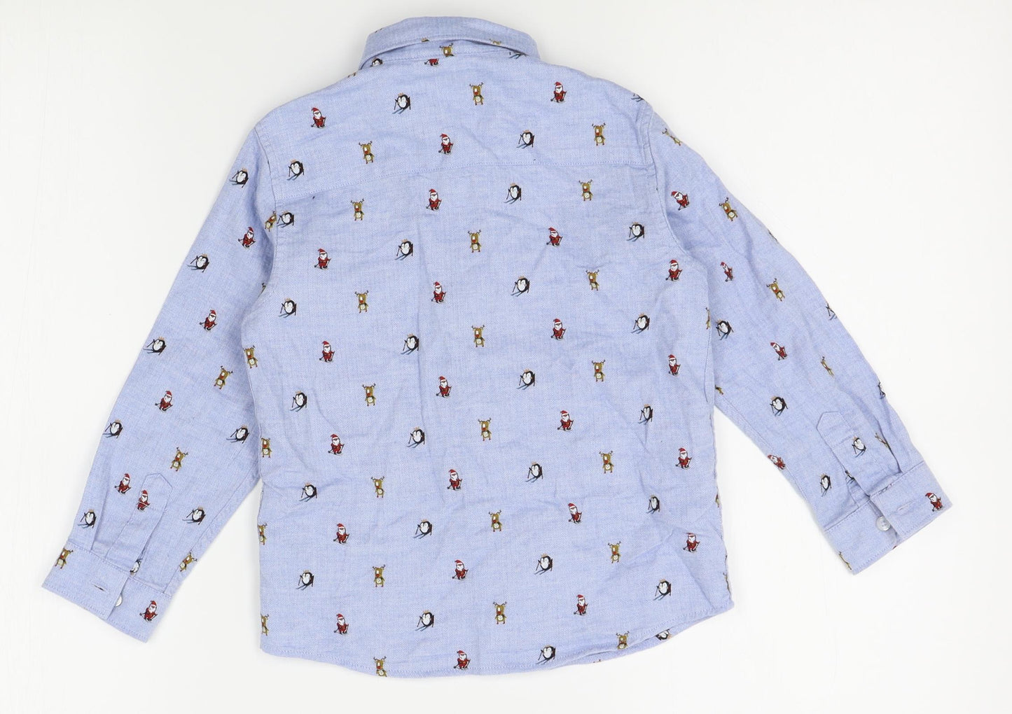 NEXT Boys Blue   Basic Button-Up Size 4-5 Years