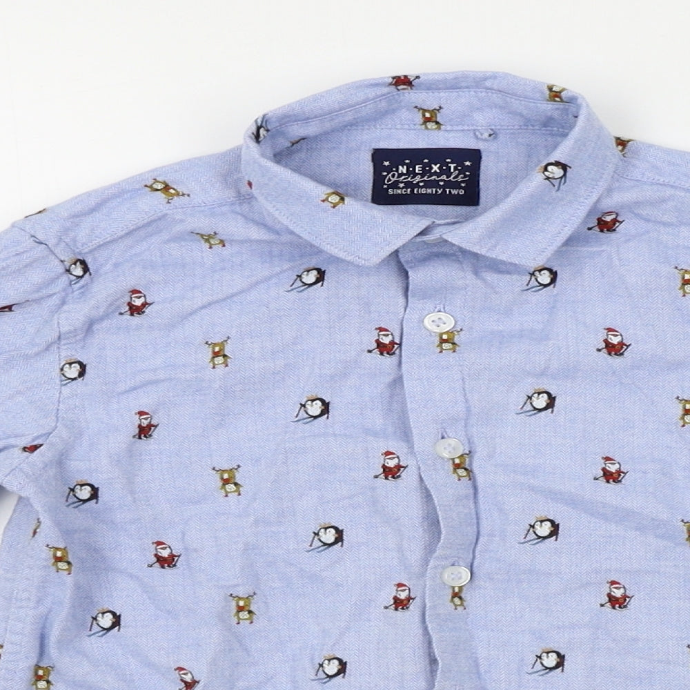 NEXT Boys Blue   Basic Button-Up Size 4-5 Years