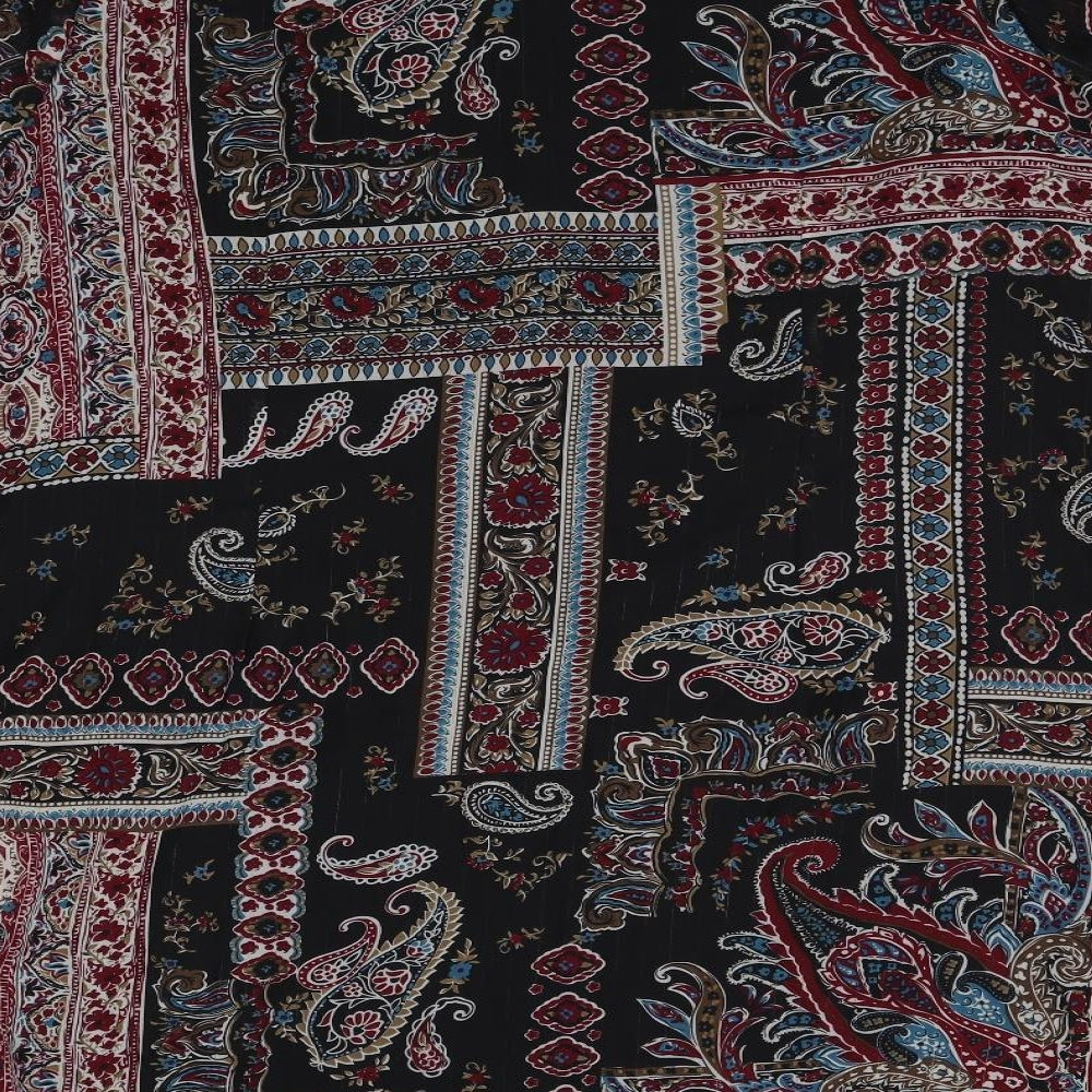 Atmosphere Womens Black Fair Isle  A-Line  Size 20