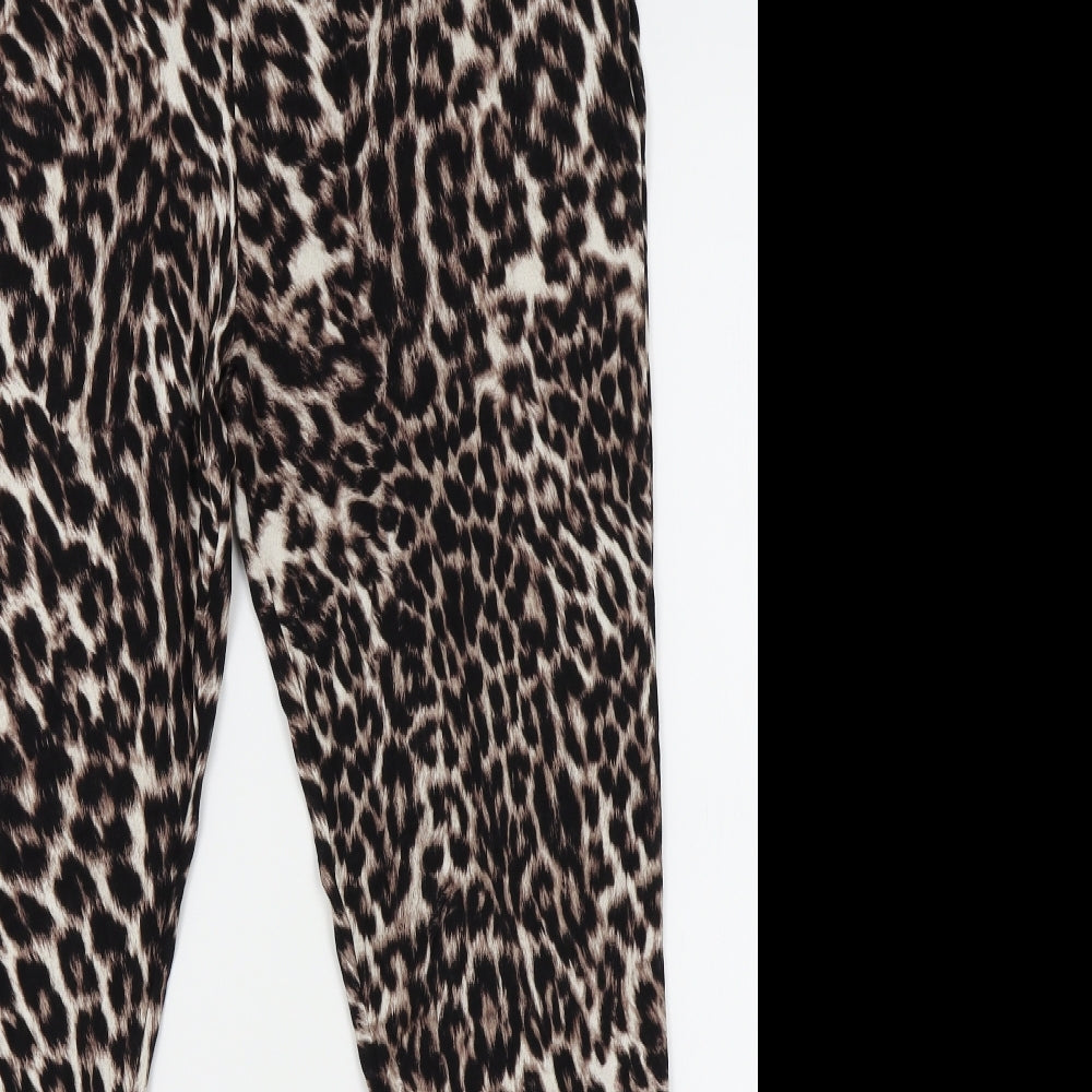 Papaya Womens Brown Animal Print   Leggings Size 18 L25 in