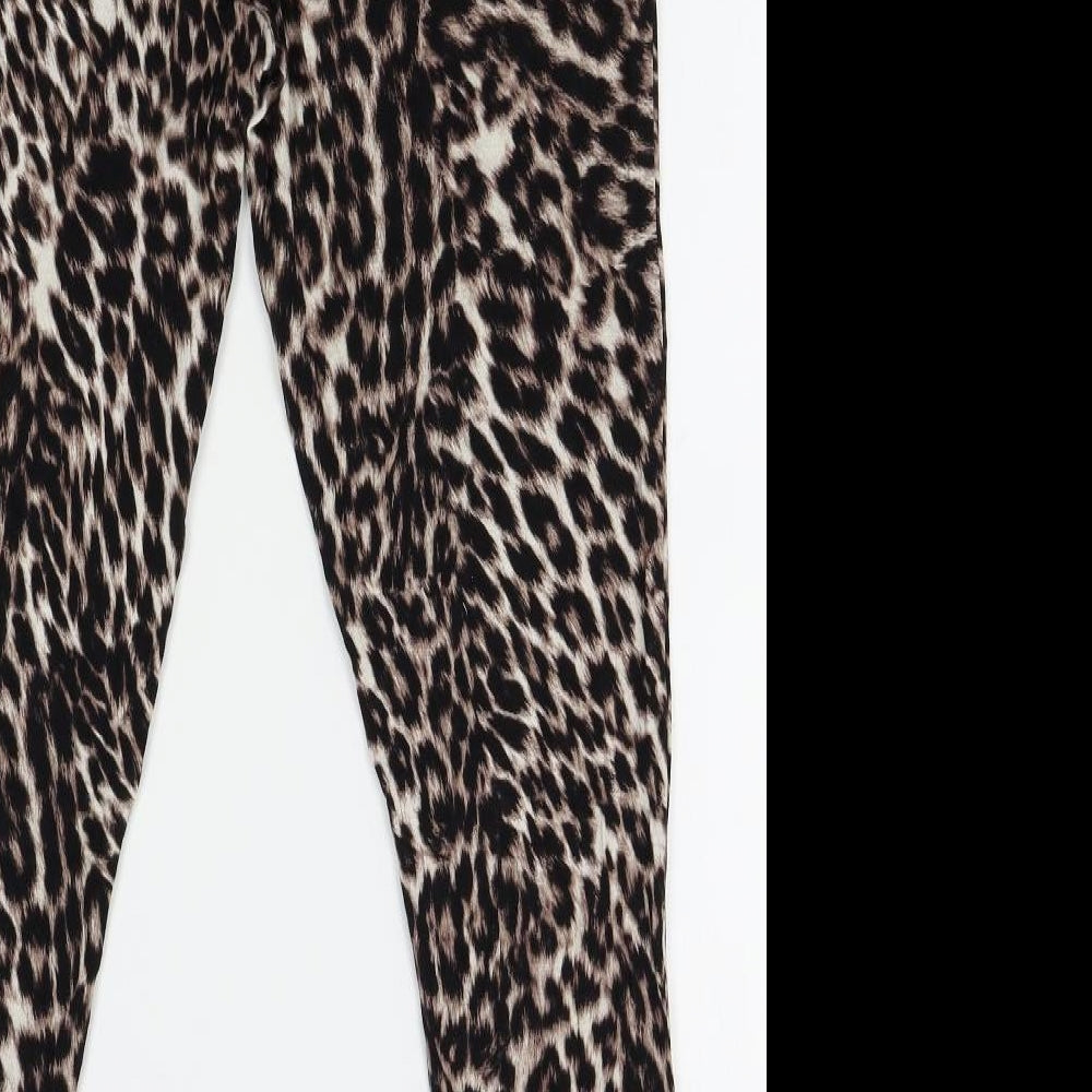 Papaya Womens Brown Animal Print   Leggings Size 18 L25 in