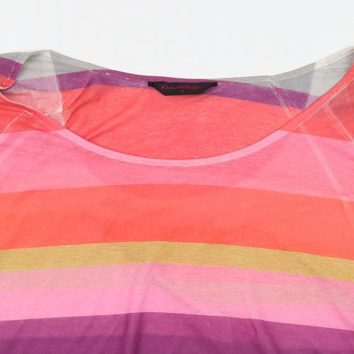 Miss Selfridge Womens Multicoloured Striped  Basic Blouse Size 14