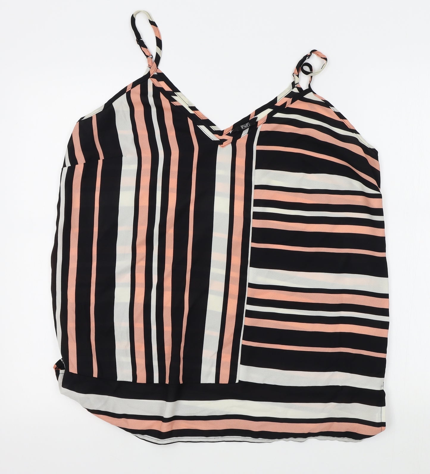 F&F Womens Pink Striped  Camisole Blouse Size 18