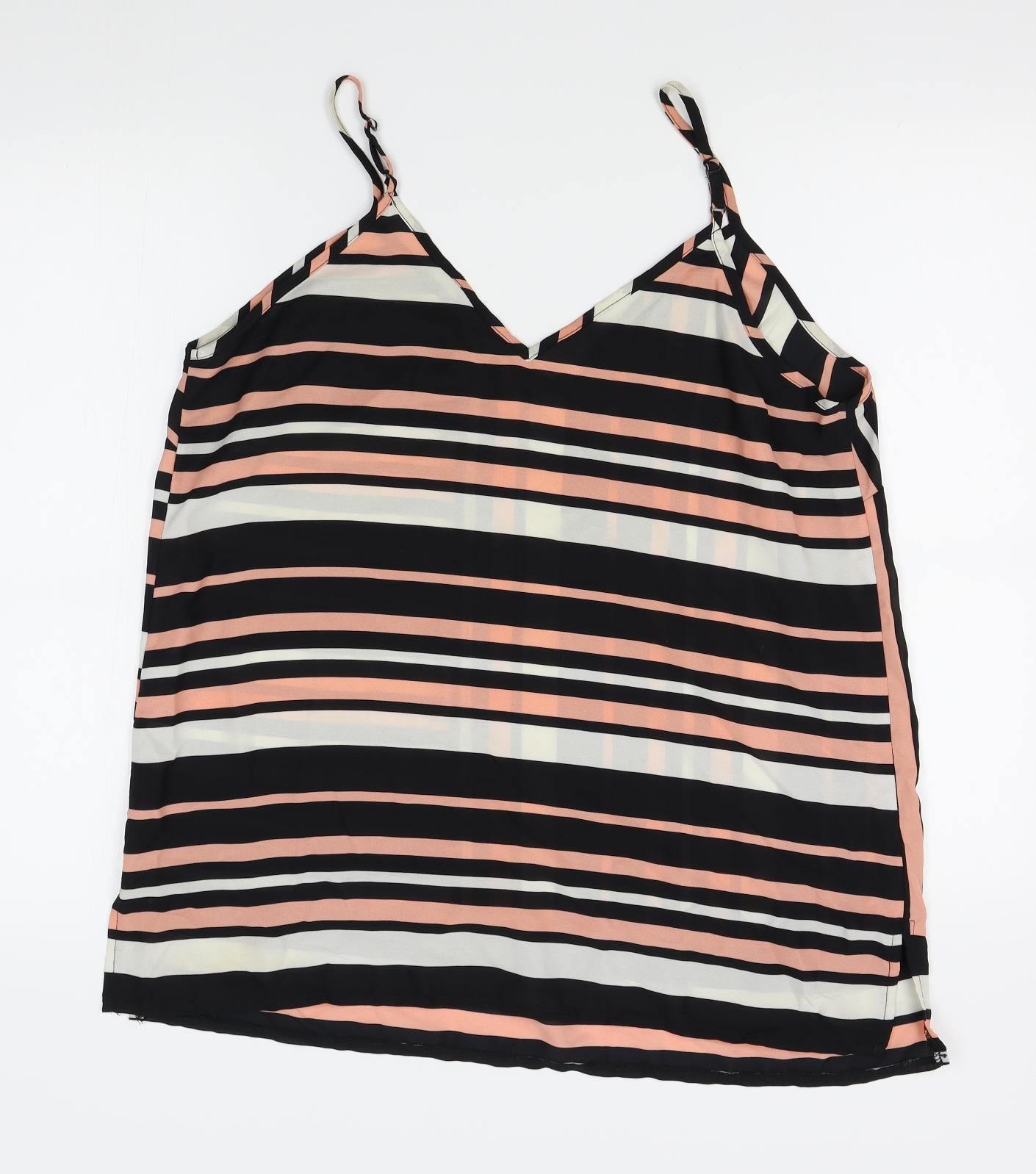 F&F Womens Pink Striped  Camisole Blouse Size 18
