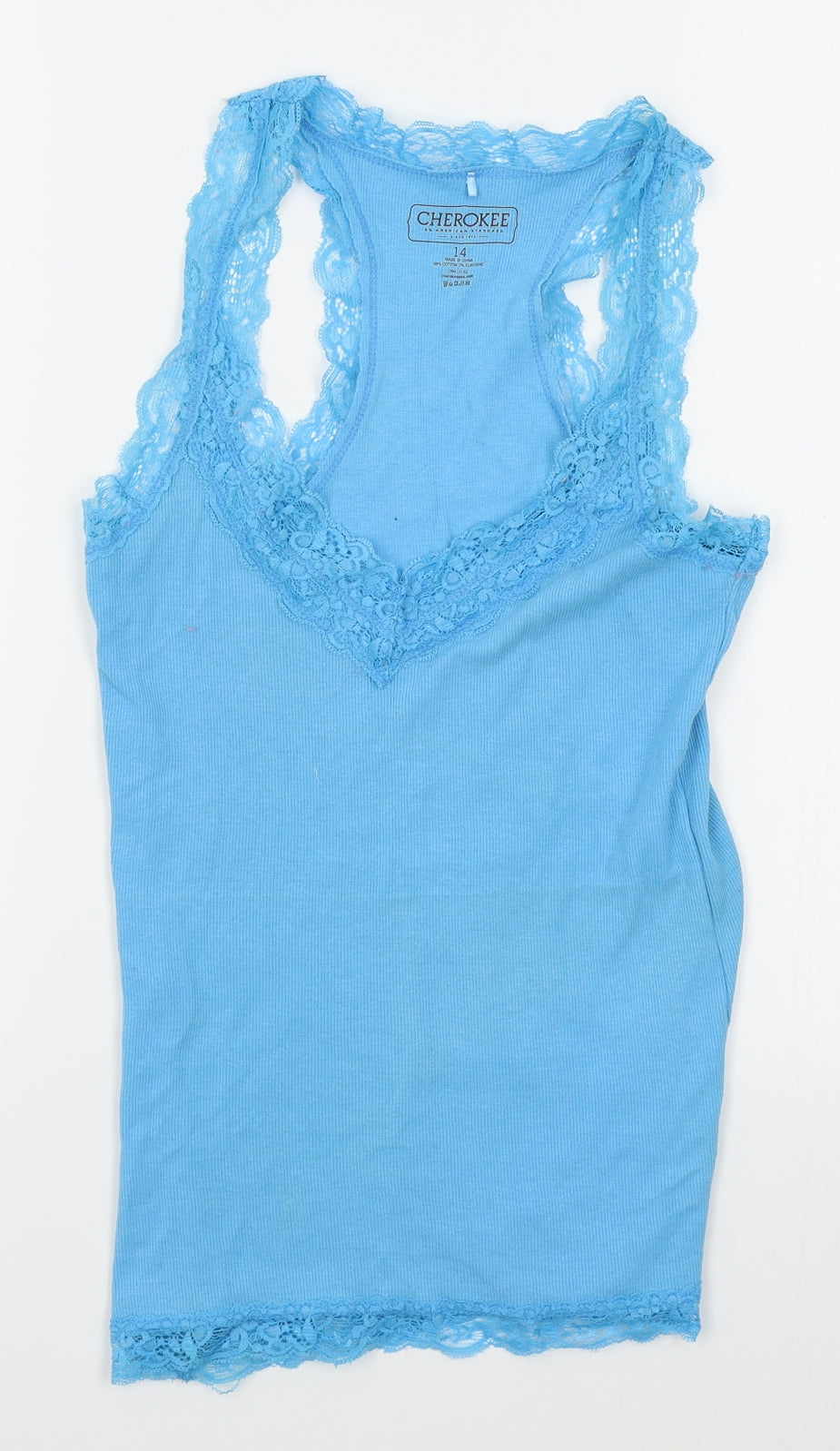 Cherokee Womens Blue   Basic Tank Size 14