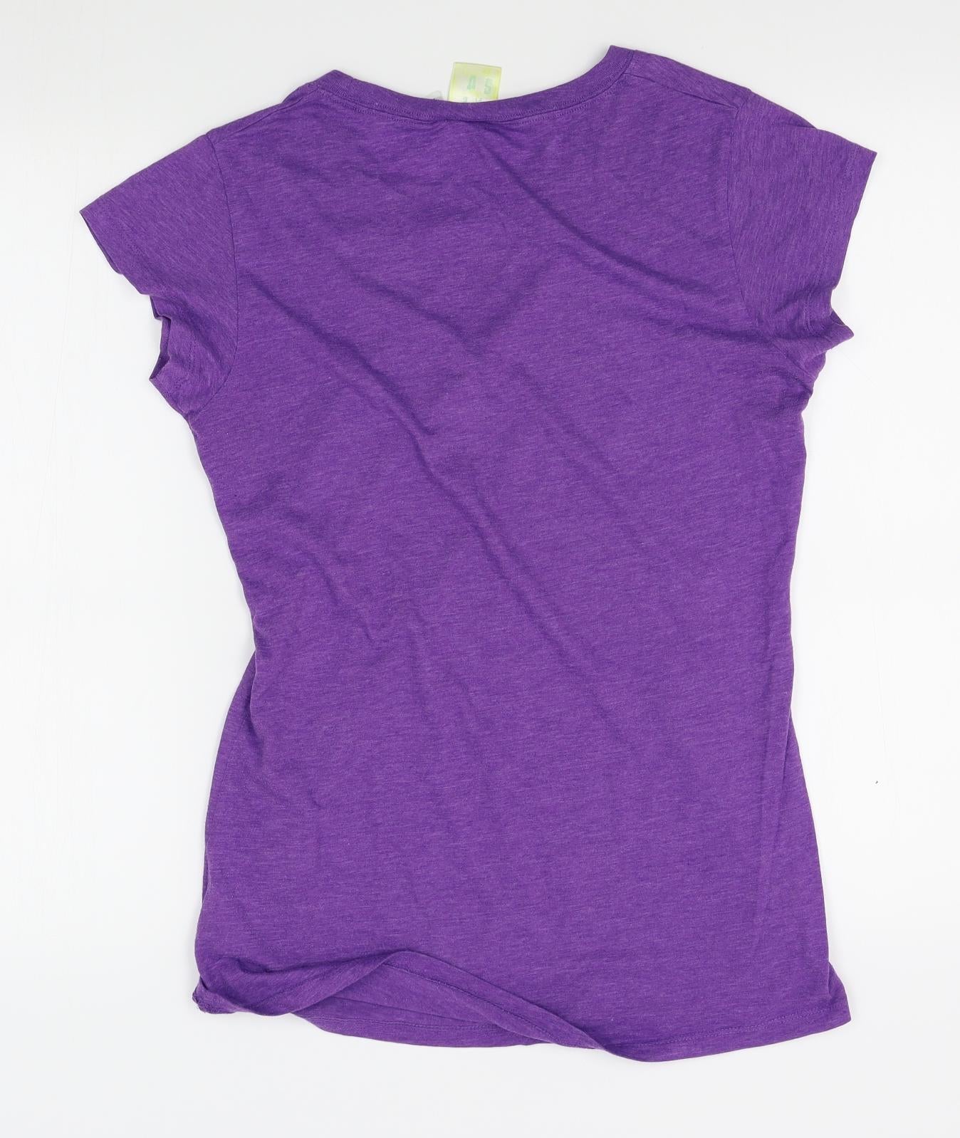 Topshop Womens Purple   Basic T-Shirt Size L