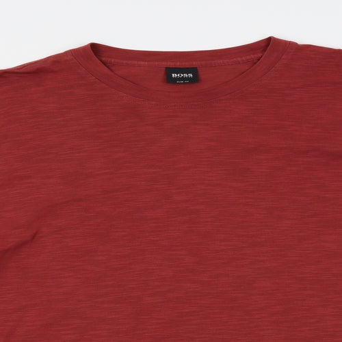 HUGO BOSS Mens Red    T-Shirt Size L