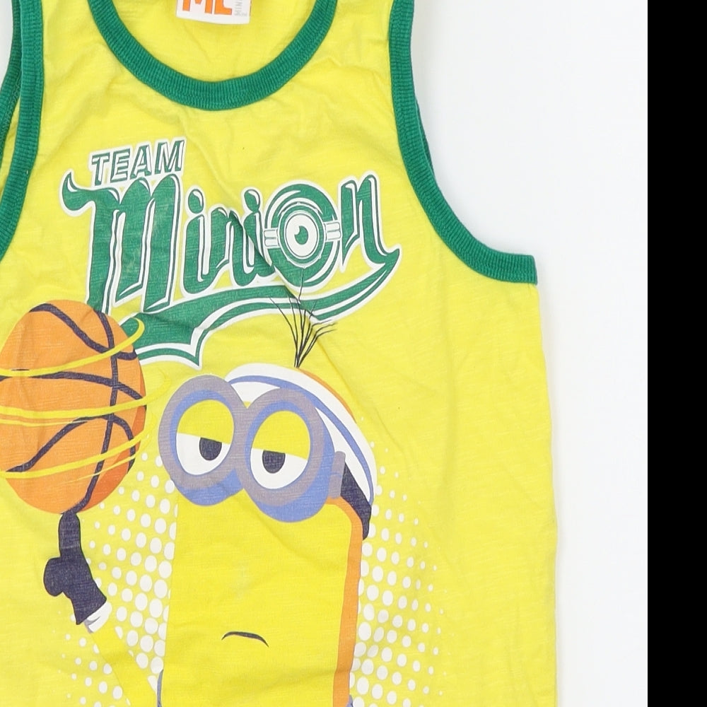 NEXT Boys Yellow   Basic Tank Size 9 Years  - minion