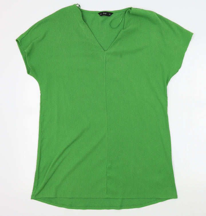 F&F Womens Green Pullover Jumper Size 12