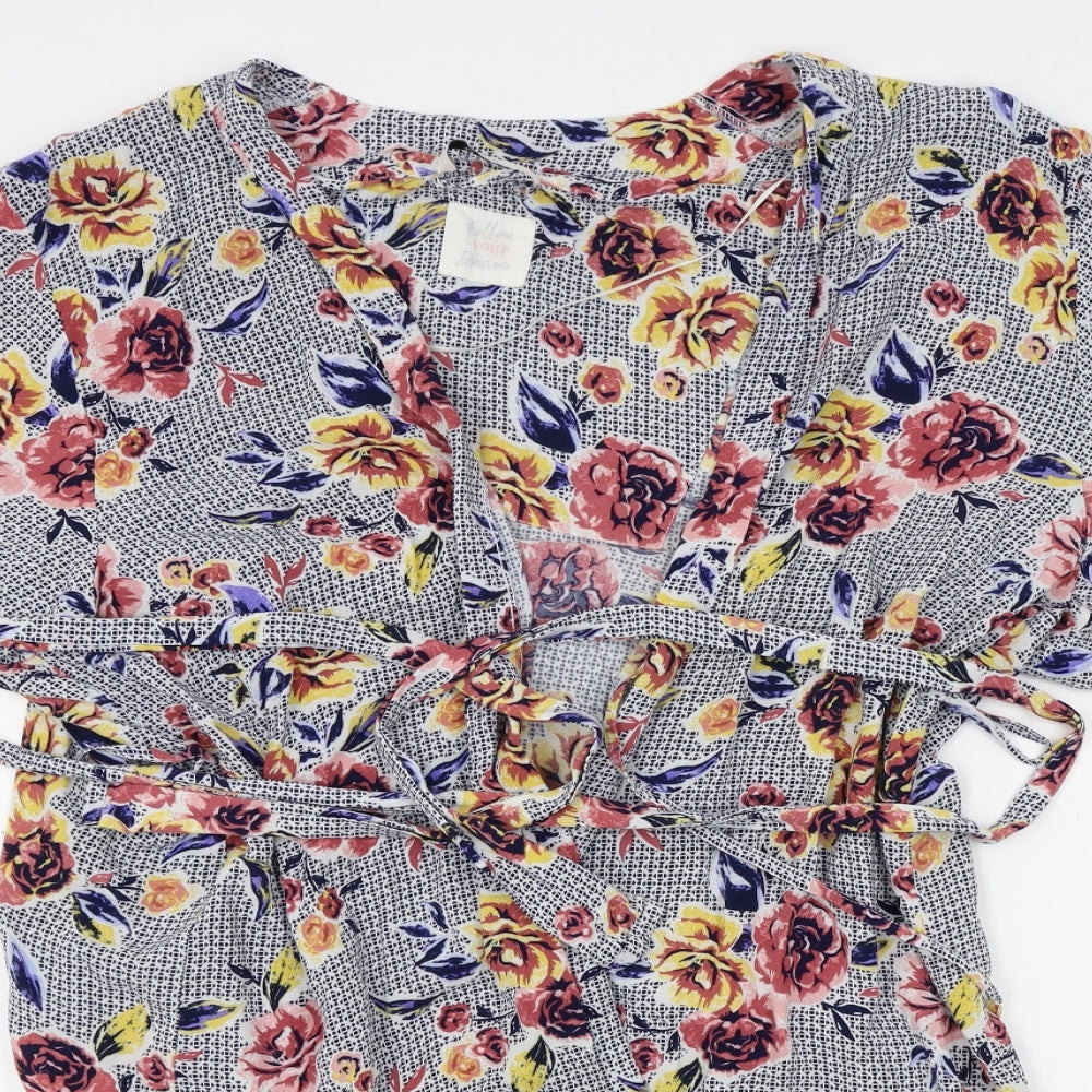 TU Womens White Floral   Gown Size M