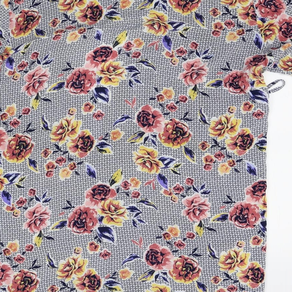 TU Womens White Floral   Gown Size M