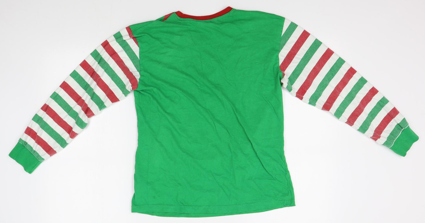 Made By Elves Womens Green    Pyjama Top Size 12  - elf