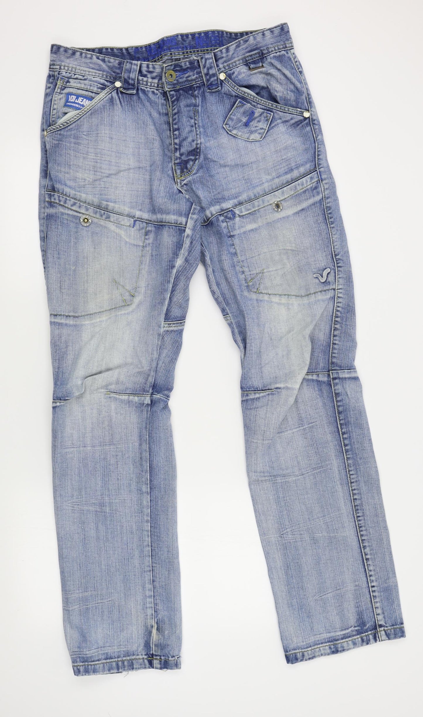 Voi Mens Blue   Straight Jeans Size 32 L34 in - cargo