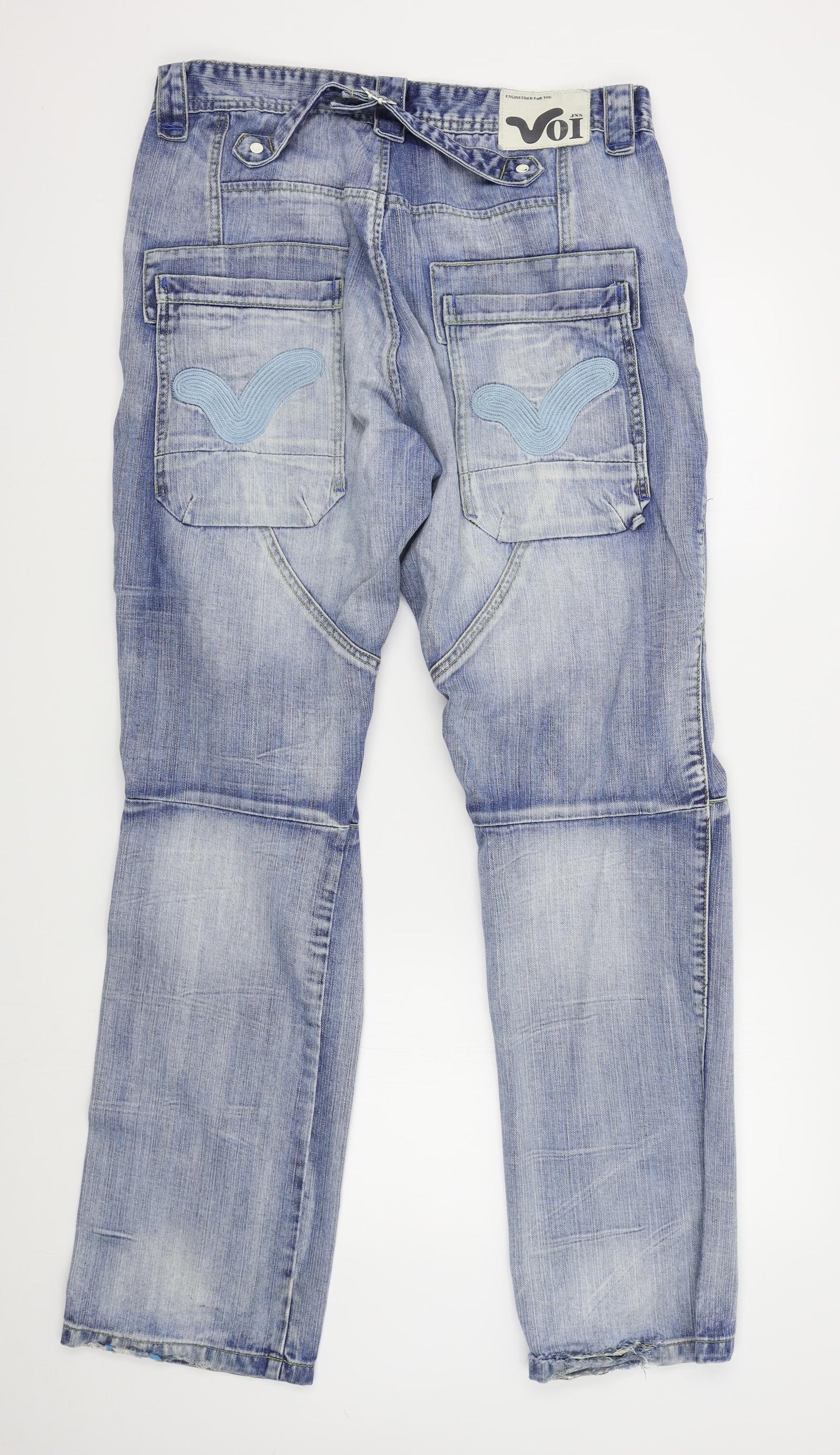 Voi Mens Blue   Straight Jeans Size 32 L34 in - cargo