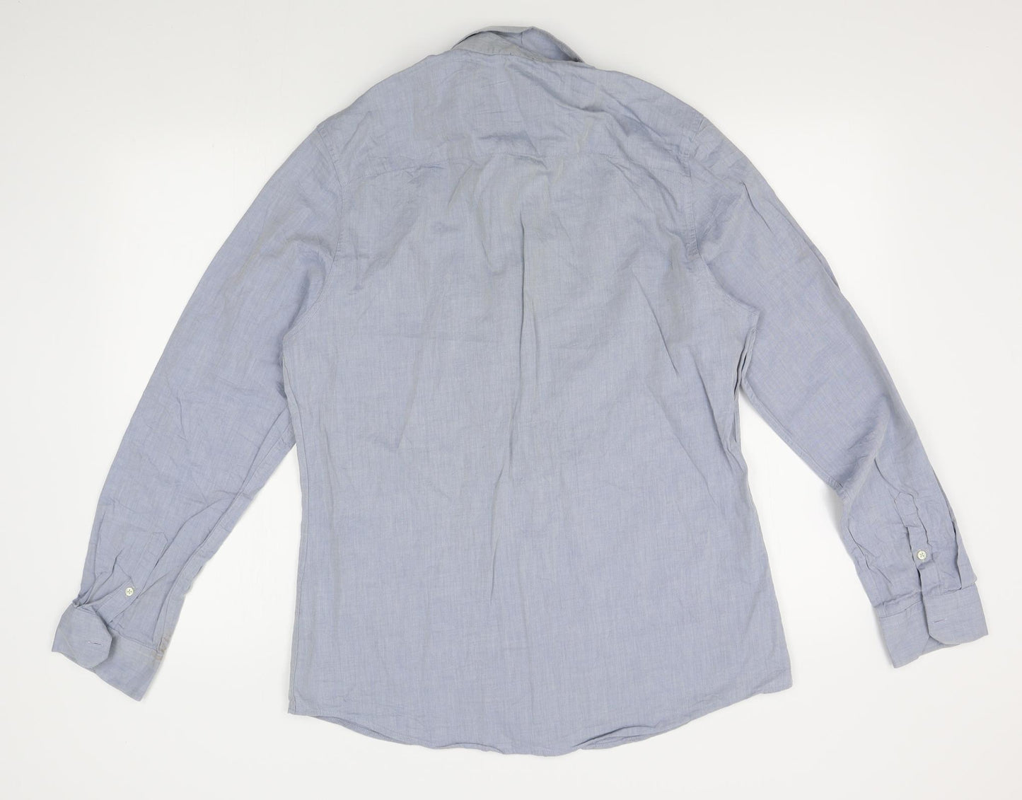 River Island Mens Blue    Button-Up Size L