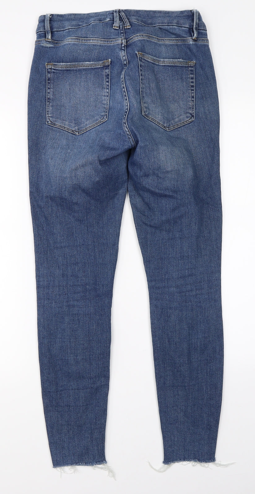 Good American Womens Blue  Denim Straight Jeans Size 6 L26 in