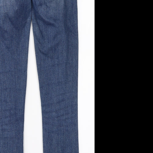 Good American Womens Blue  Denim Straight Jeans Size 6 L26 in