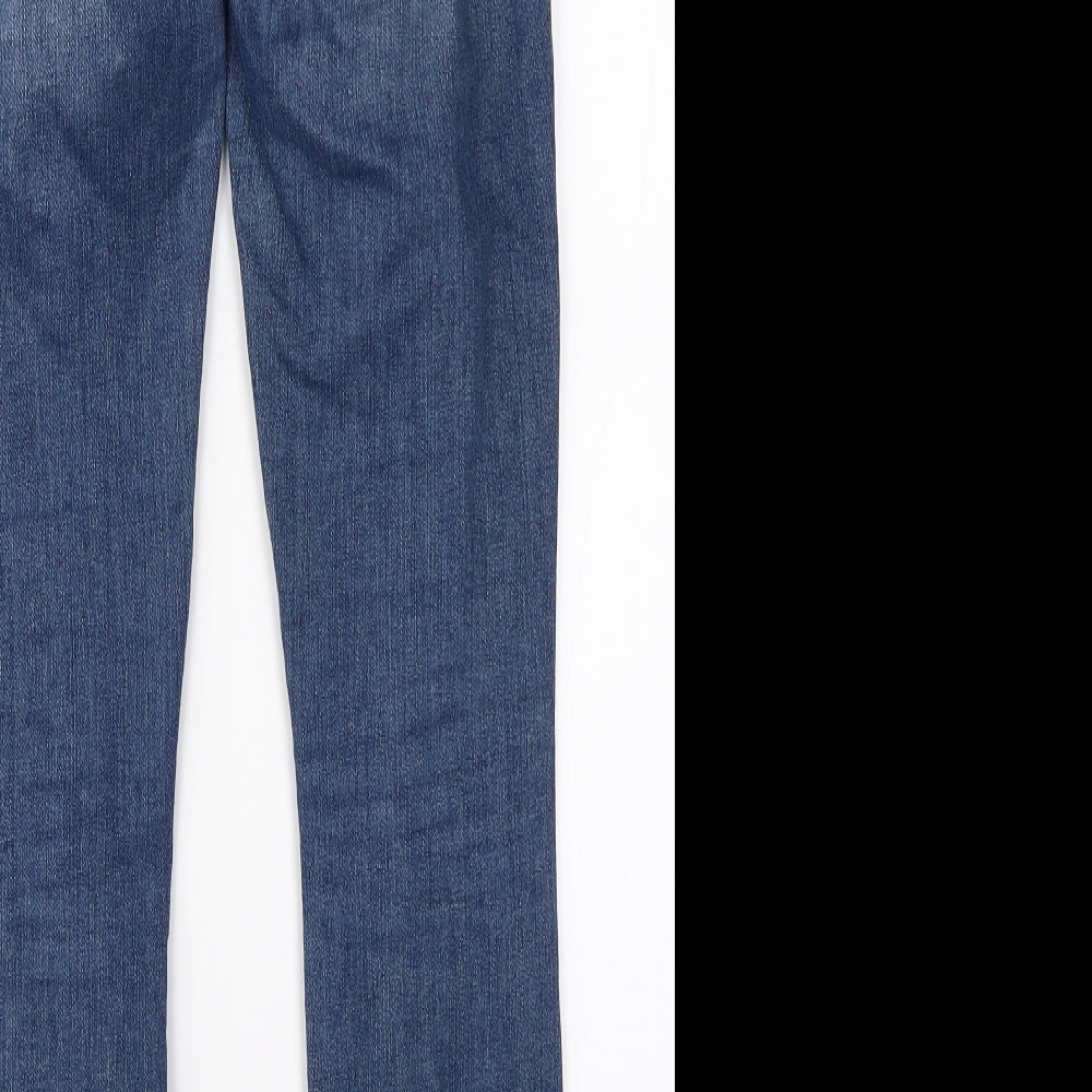 Good American Womens Blue  Denim Straight Jeans Size 6 L26 in