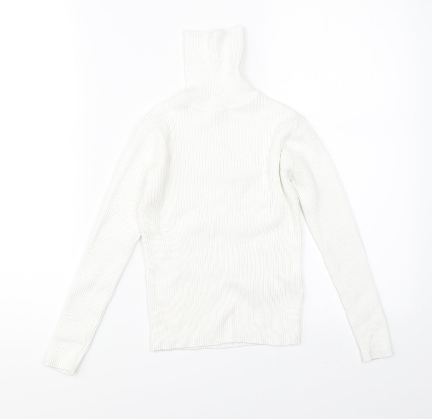 NEXT Girls White  Knit Pullover Jumper Size 7 Years
