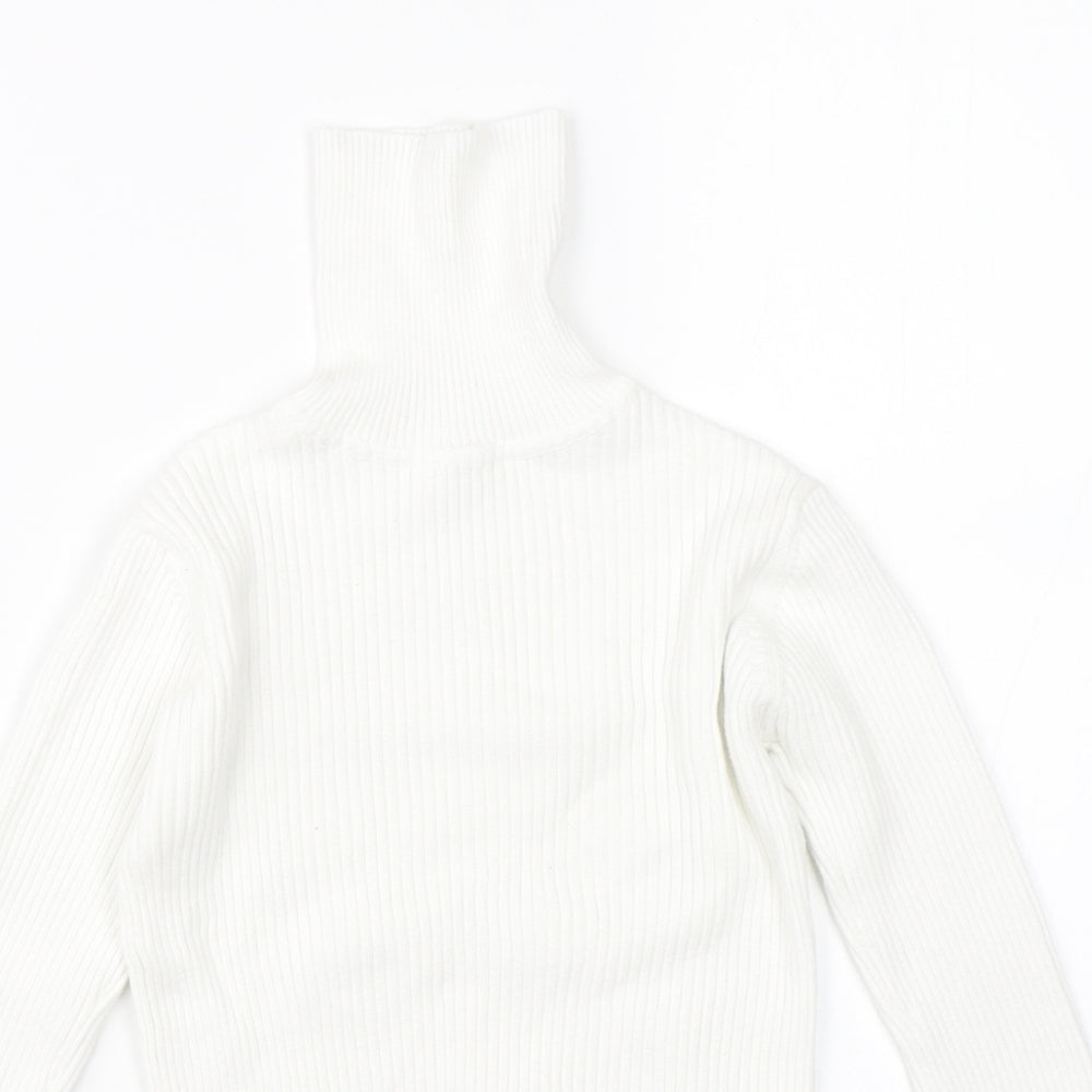 NEXT Girls White  Knit Pullover Jumper Size 7 Years