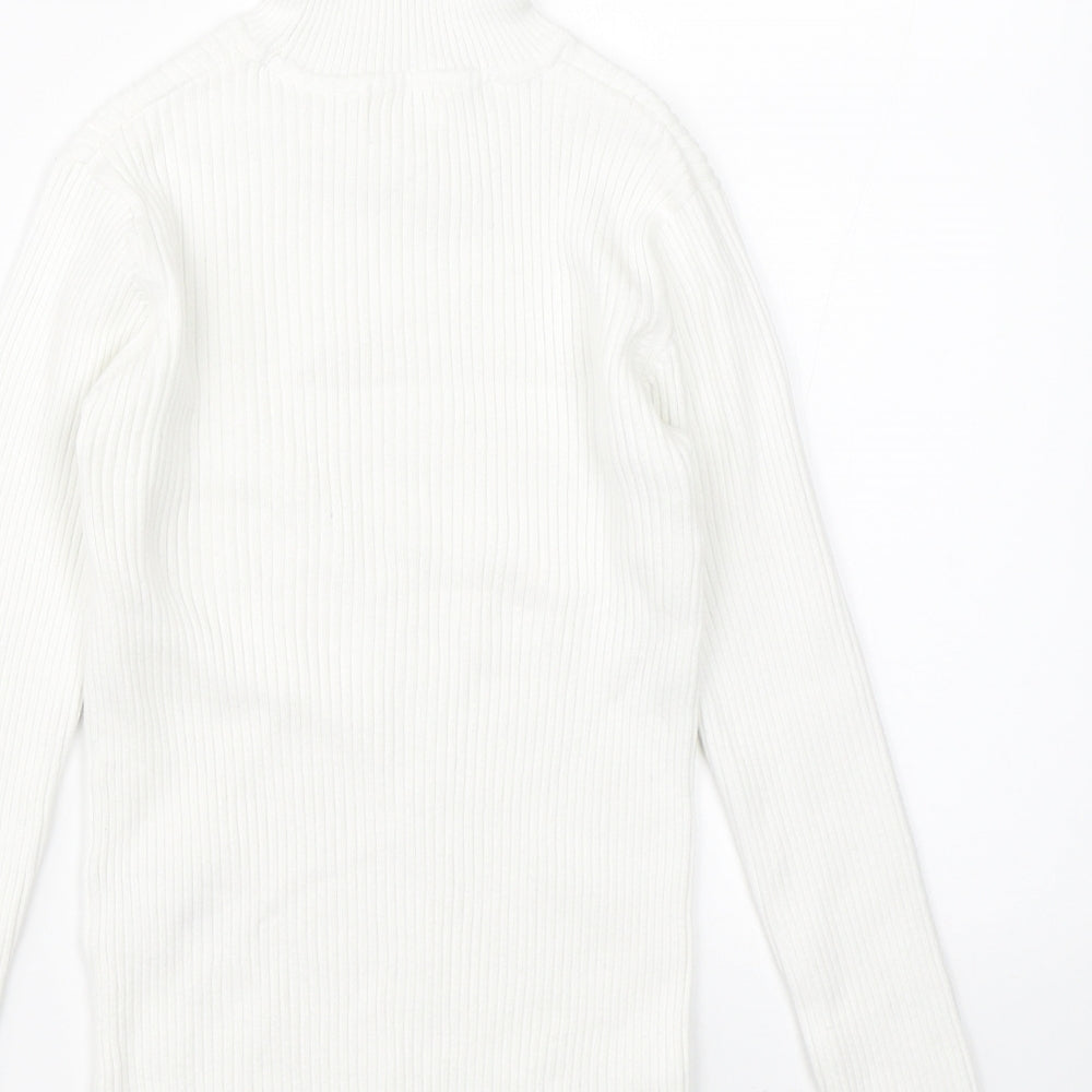 NEXT Girls White  Knit Pullover Jumper Size 7 Years