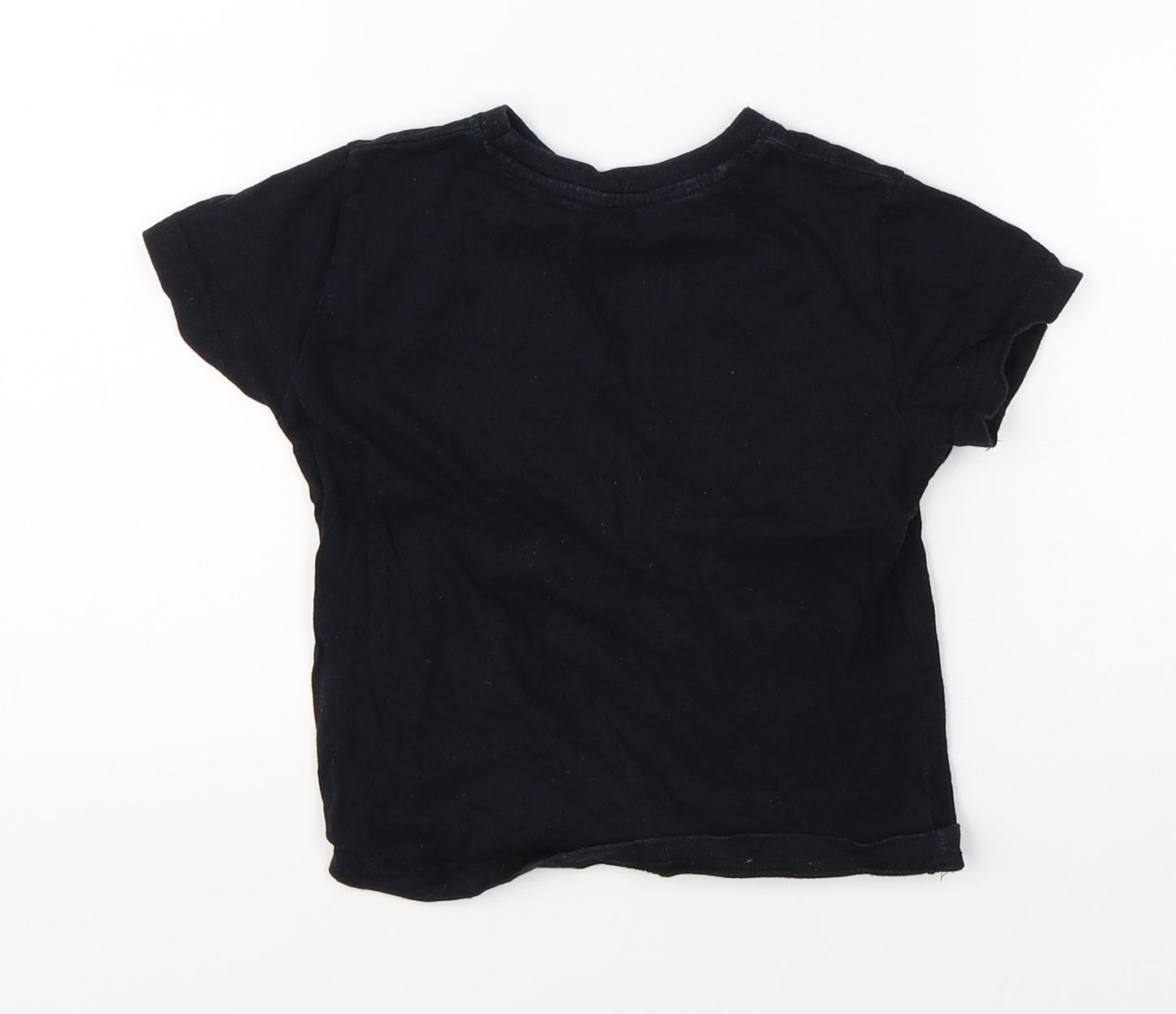 Primark Boys Black   Basic T-Shirt Size 2-3 Years