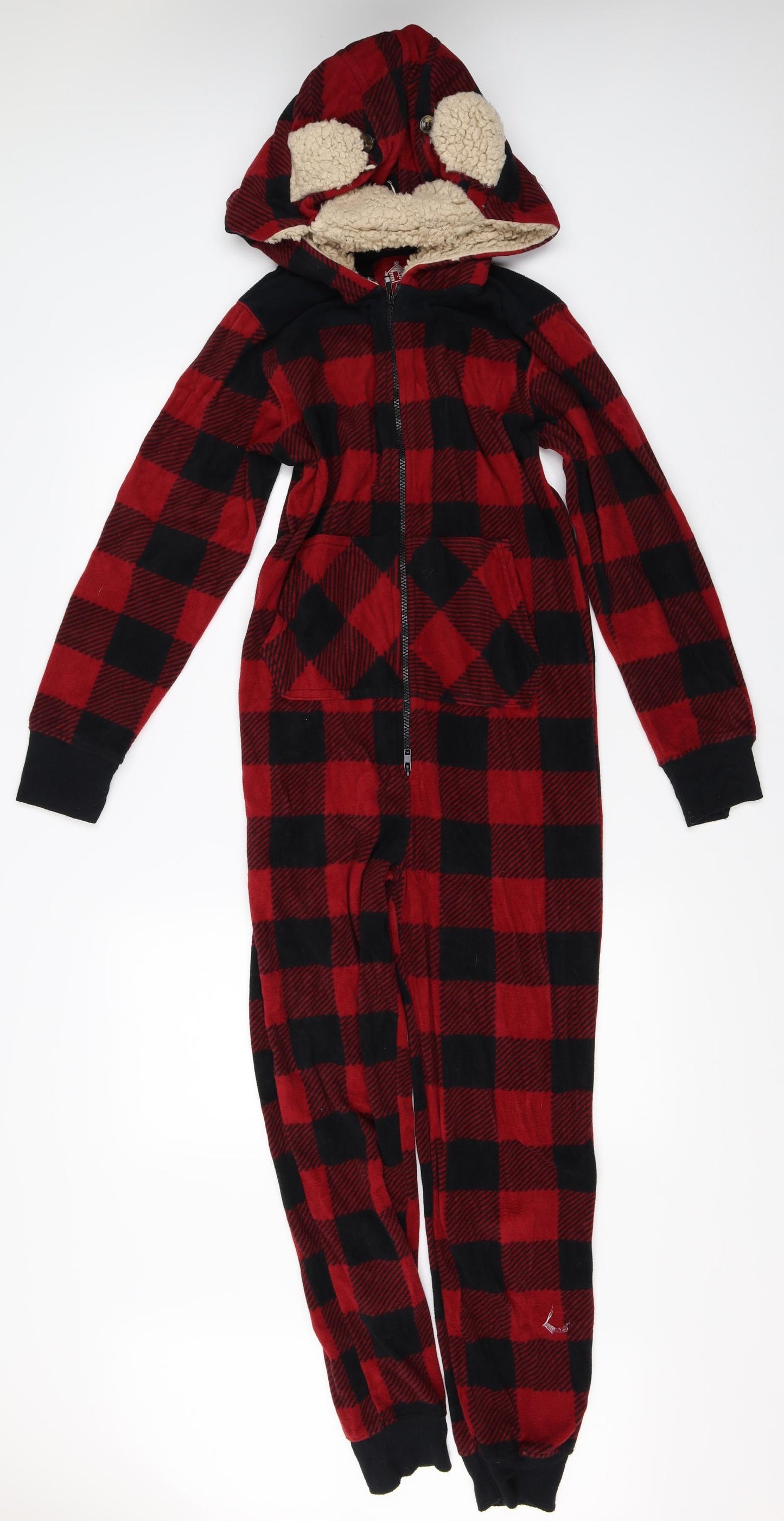 Cabin Fever Womens Red Check   One Piece Size L