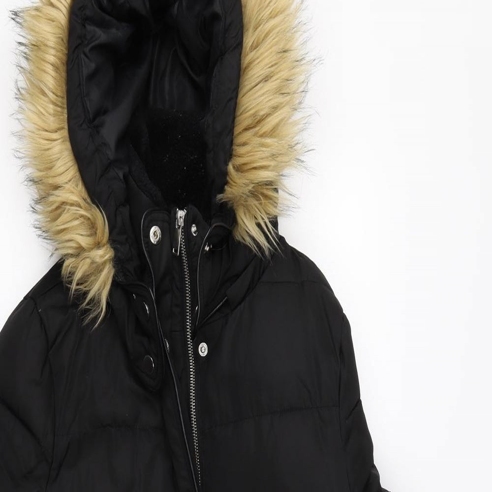 Warehouse Womens Black   Puffer Jacket Jacket Size 8